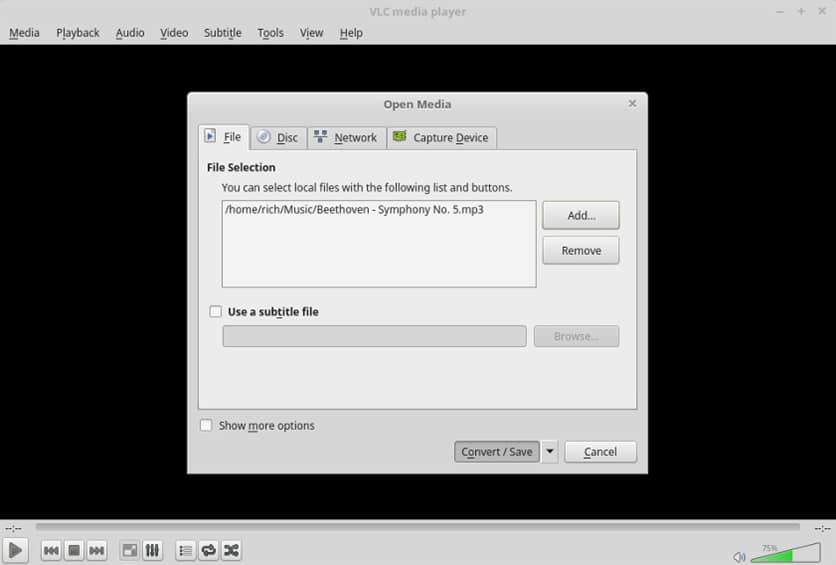 Add MP3 to VLC
