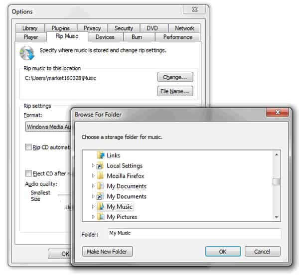 change file location