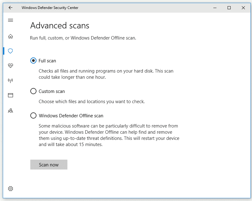 Perform a virus scan using a third-party AV client