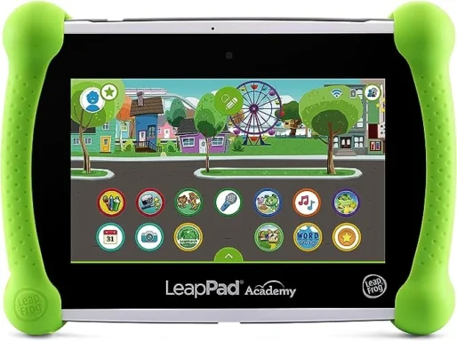 LeapFrog LeapPad Academy educational tablet displaying learning app
