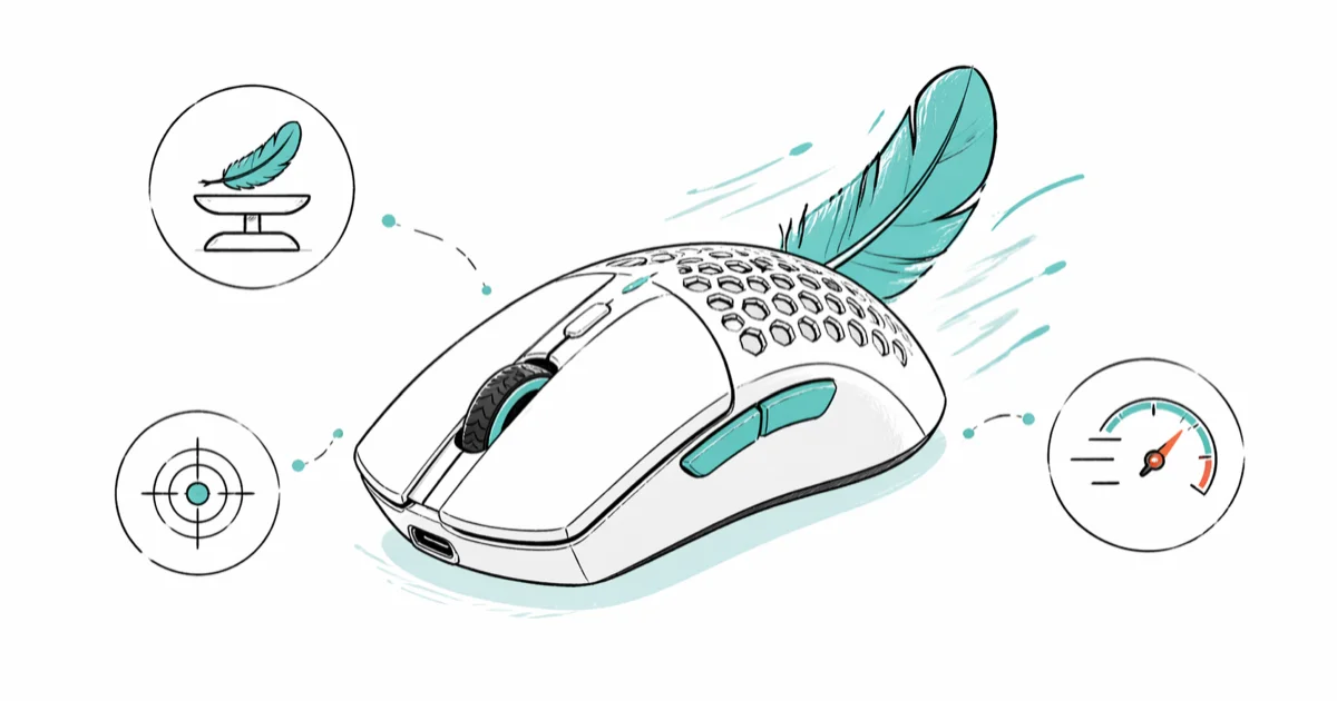 The Lightest Gaming Mice in 2026: Tested Picks Under 60g cover image
