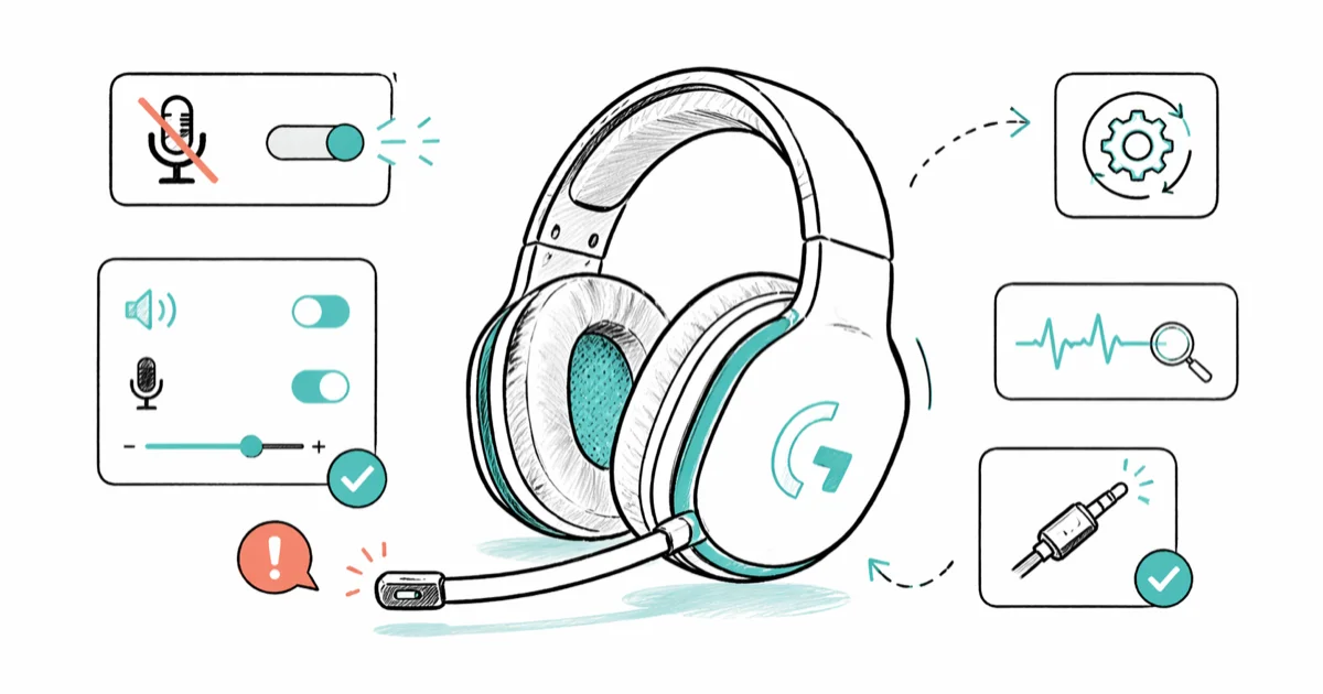 Logitech G533 Mic Not Working: 9 Fixes That Actually Work cover image