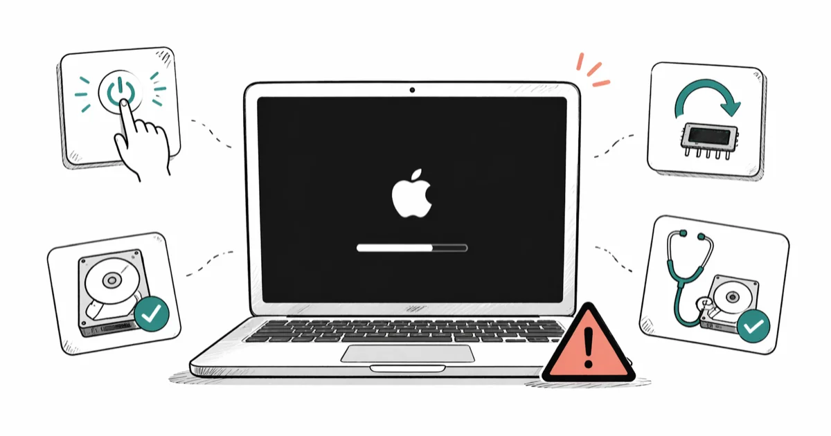 Mac Stuck on Apple Logo: 7 Fixes That Actually Work cover image