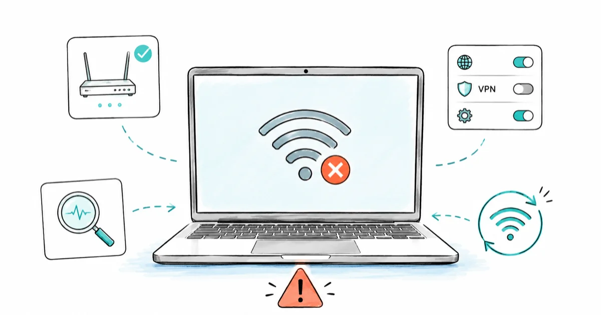 Mac Wi-Fi Not Working? 9 Fixes to Get Back Online Fast cover image