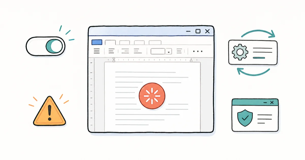 Microsoft Word Not Responding: 8 Fixes That Work in 2026 cover image