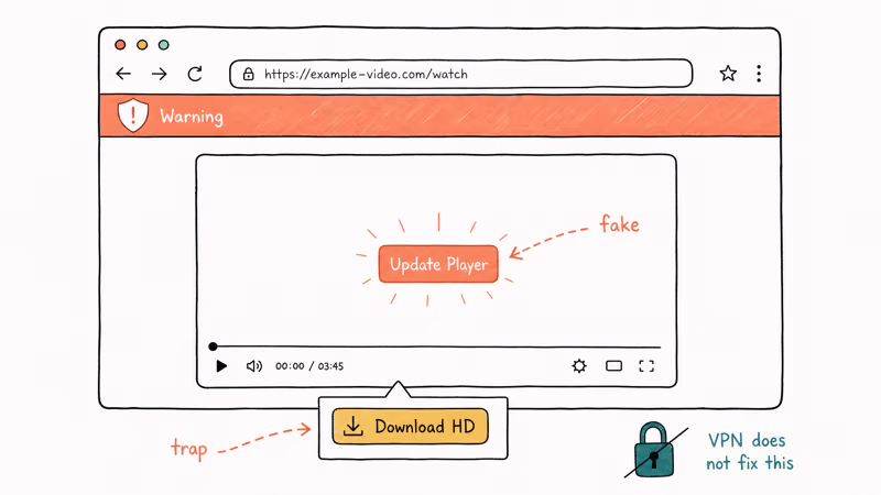 Fake update button and Safe Browsing warning flag Movie4k mirror traps.