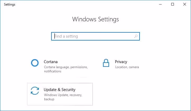 Windows Settings