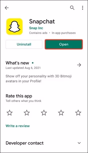 Run Snapchat on Android
