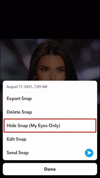tap the "My Eyes Only" option