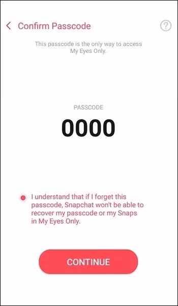 select the "Continue" option