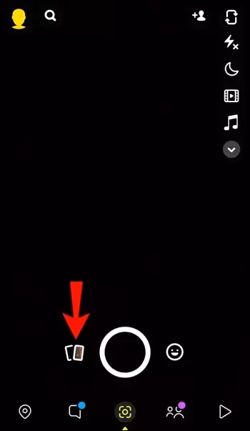 open the Memories album on Snapchat