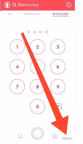My Eye Only Passcode Options