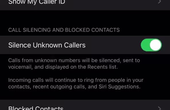Unknown Caller Silencing