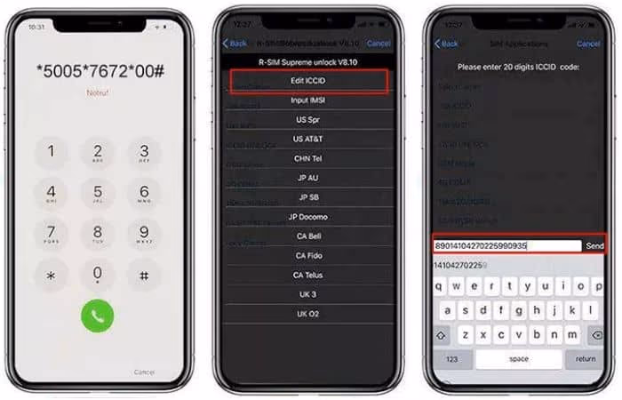 Use ICCID Codes with the Help of an R-SIM in an iPhone