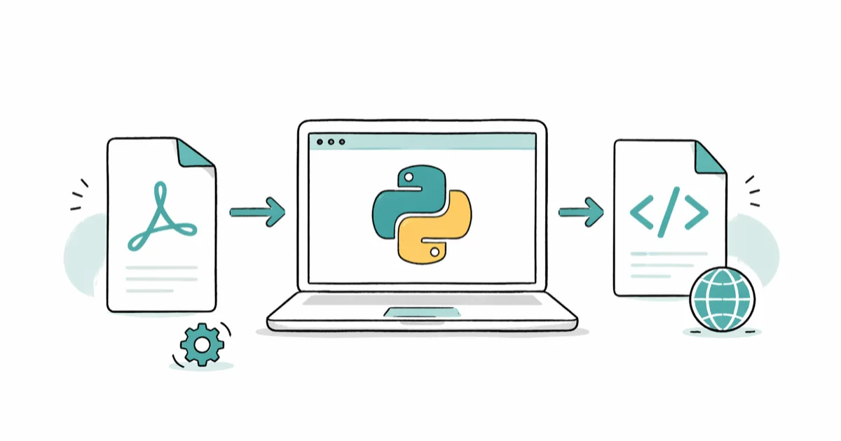 Convert PDF to HTML With Python: 3 Working Methods cover image
