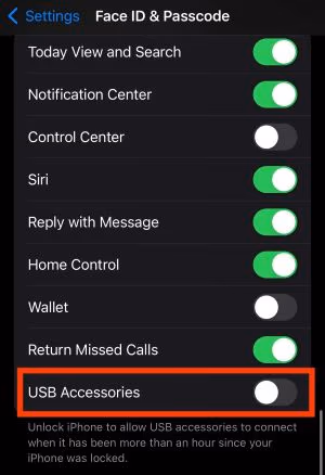 Disable Any USB Accessories