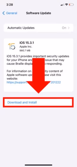 Download and Install iOS