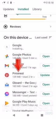 Update Pinterest App