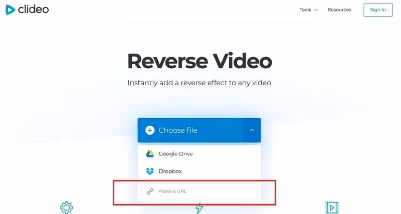 Play YouTube Videos Backwards with Clideo