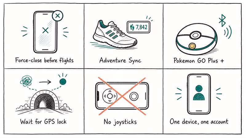 Six prevention habits for avoiding Pokemon GO soft bans during travel and daily play