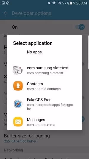 Use the option called Fake GPS Free