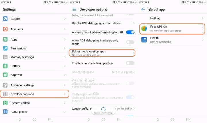 spoof Pokémon Go with Fake GPS Go on Android