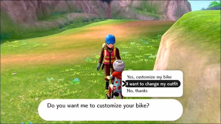 choose "I want to change my outfit."