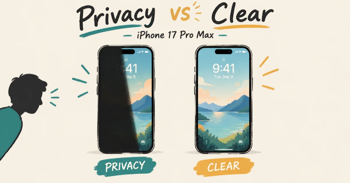 Privacy vs Clear Glass for iPhone 17 Pro Max Owners