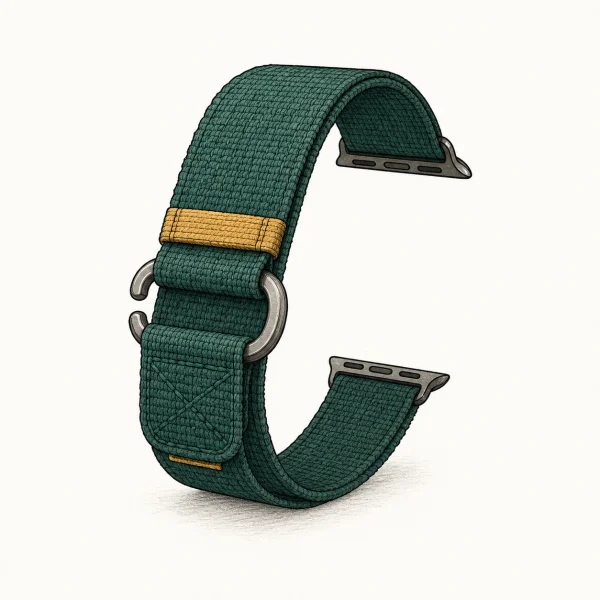 Apple Watch Alpine Loop with titanium G-hook for trail running