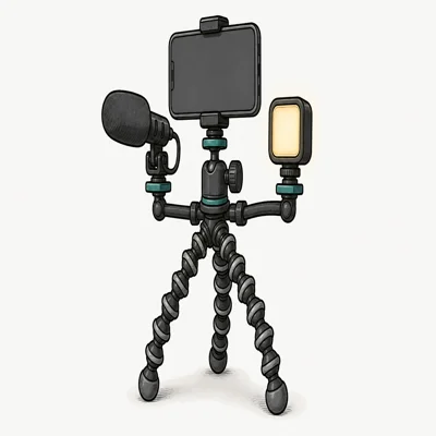 JOBY GorillaPod Mobile Vlogging Kit (Tripod + Wavo Mic + Beamo Light)