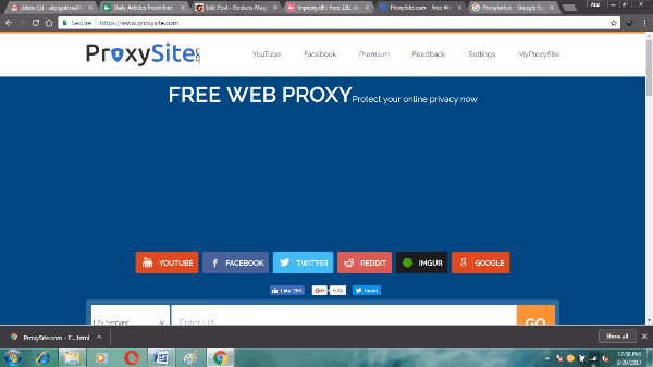 proxy YouTube with Proxysite