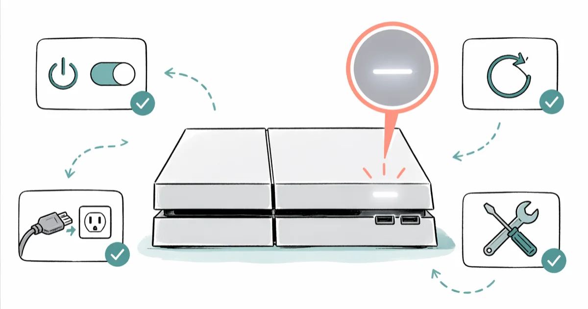 PS4 White Light No Display: Fix the Blank Screen Fast cover image