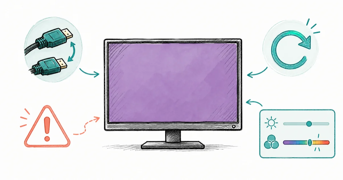 How to Fix a Purple Screen on PC, TV, or Monitor (2026) cover image