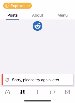 Sorry Try Again Later