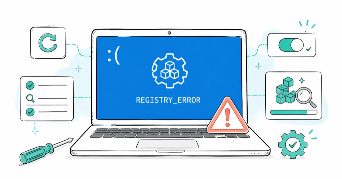 Fix REGISTRY_ERROR Blue Screen on Windows 10 and 11 cover image