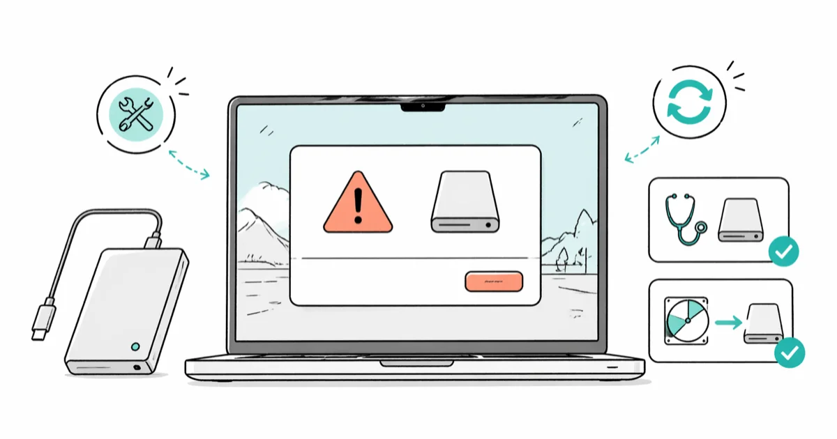 Fix "Disk You Inserted Was Not Readable" Error on Mac cover image
