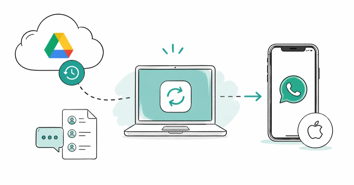 How to Restore WhatsApp From Google Drive to iPhone cover image