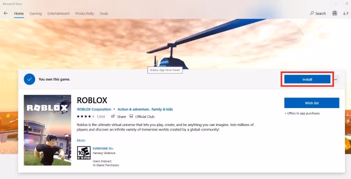 Install Roblox