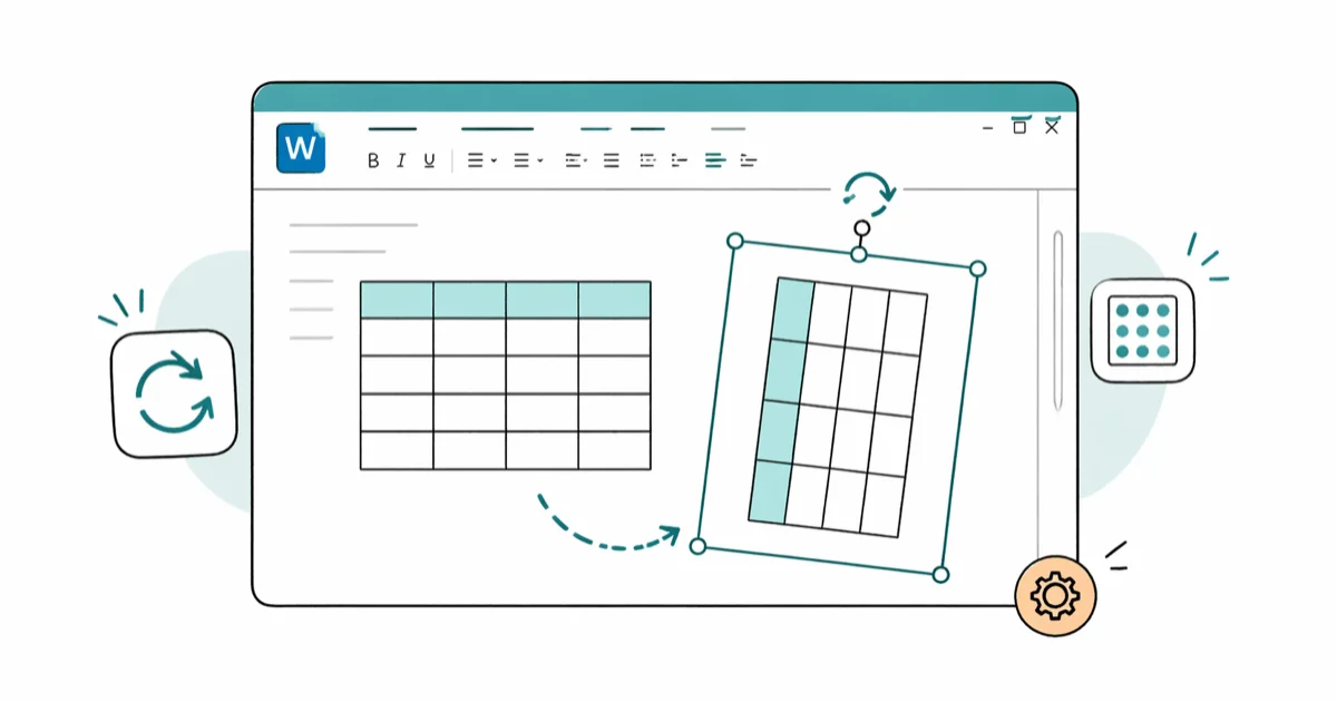 How to Rotate a Table in Microsoft Word (3 Methods) cover image