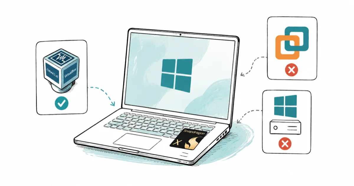 Run VirtualBox or VMware on Snapdragon X? What Works in 2026