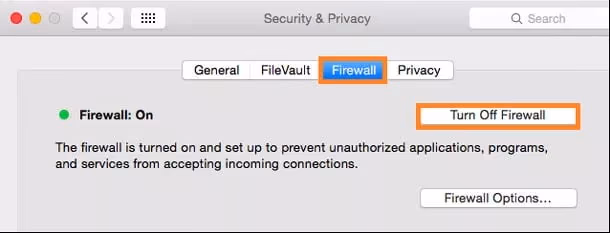Disable your Firewall Program and the Antivirus Program 