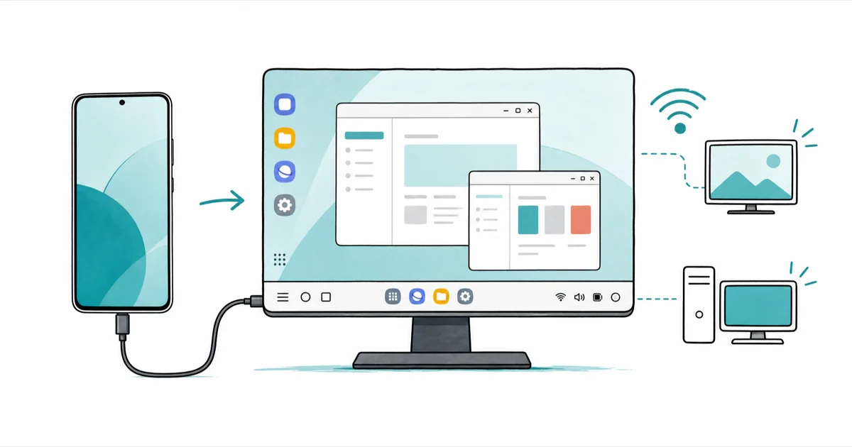 Samsung DeX: How to Use It on a Monitor, TV, or PC cover image