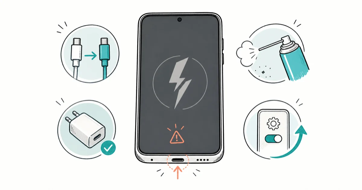 Samsung Galaxy Not Charging: 5 Fixes That Actually Work cover image