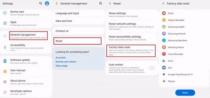 Factory Reset Your Device
