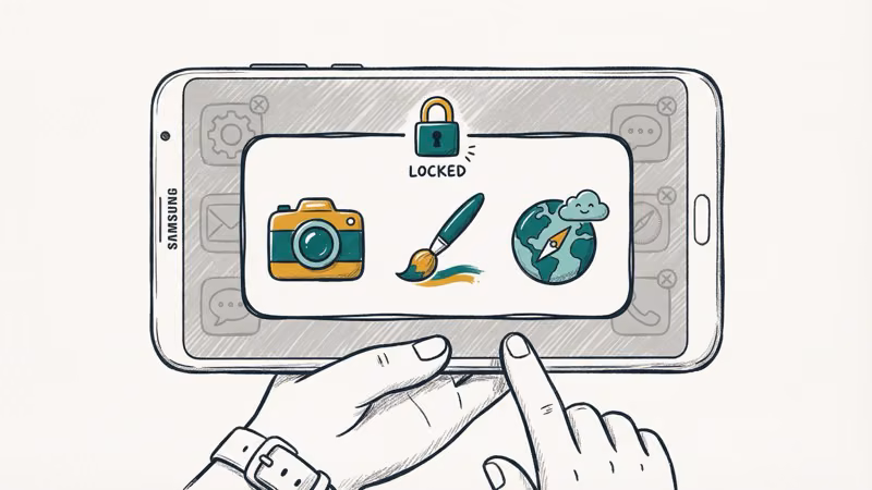 Samsung Kids locked environment with approved app icons on Galaxy phone