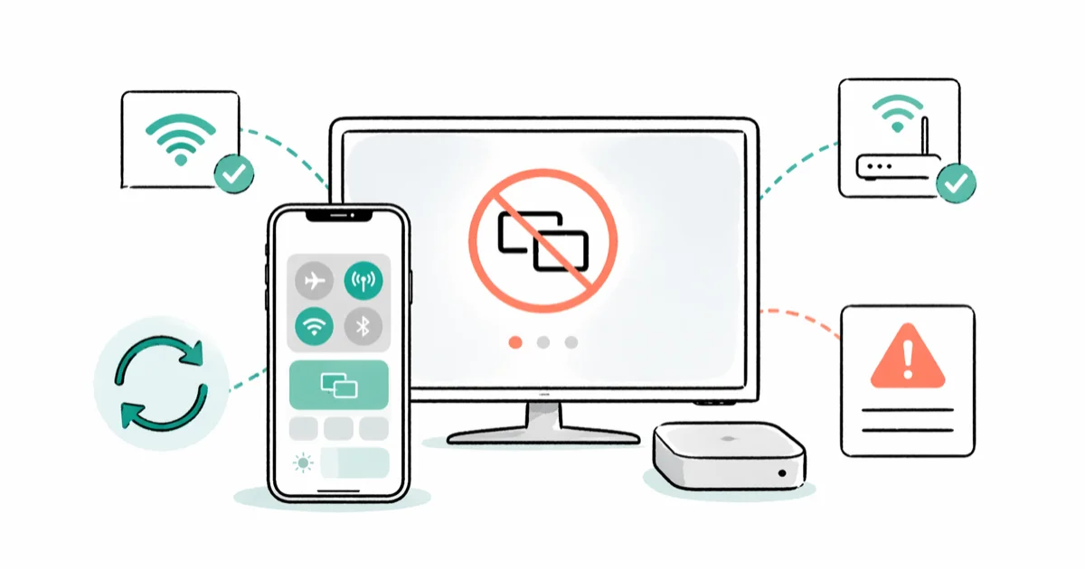 Screen Mirroring Not Working? 7 Fixes to Try Right Now cover image