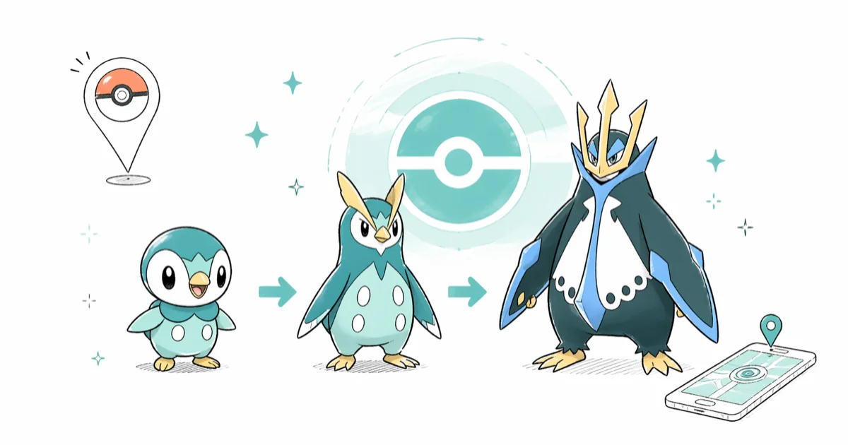 Shiny Piplup Evolution: Empoleon, Candy, and Community Day cover image