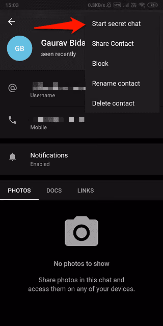 Telegram Secret Chat