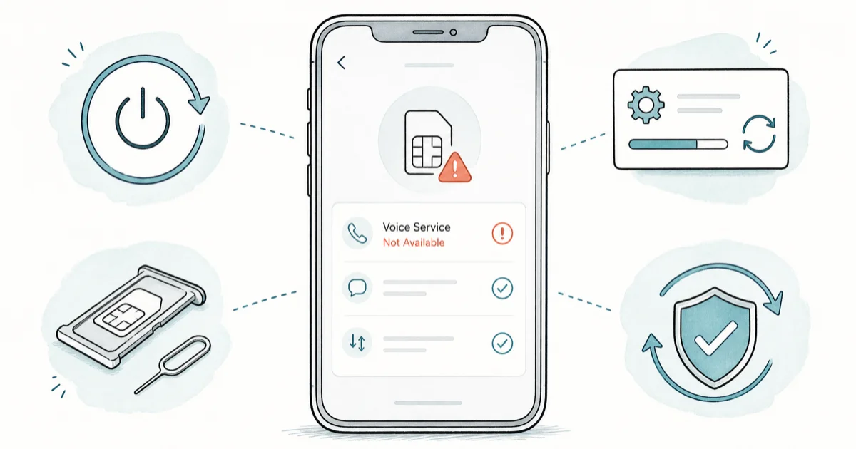 SIM Not Provisioned for Voice: 6 Fixes That Work (2026) cover image