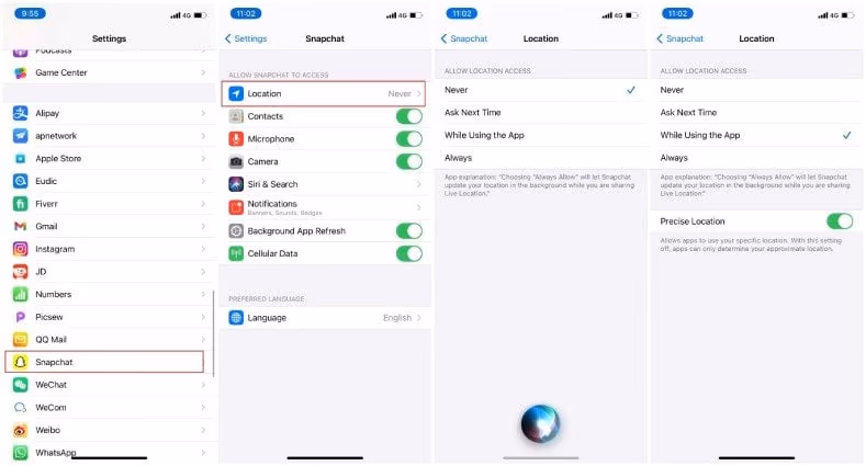 Check Location Configurations on iPhone